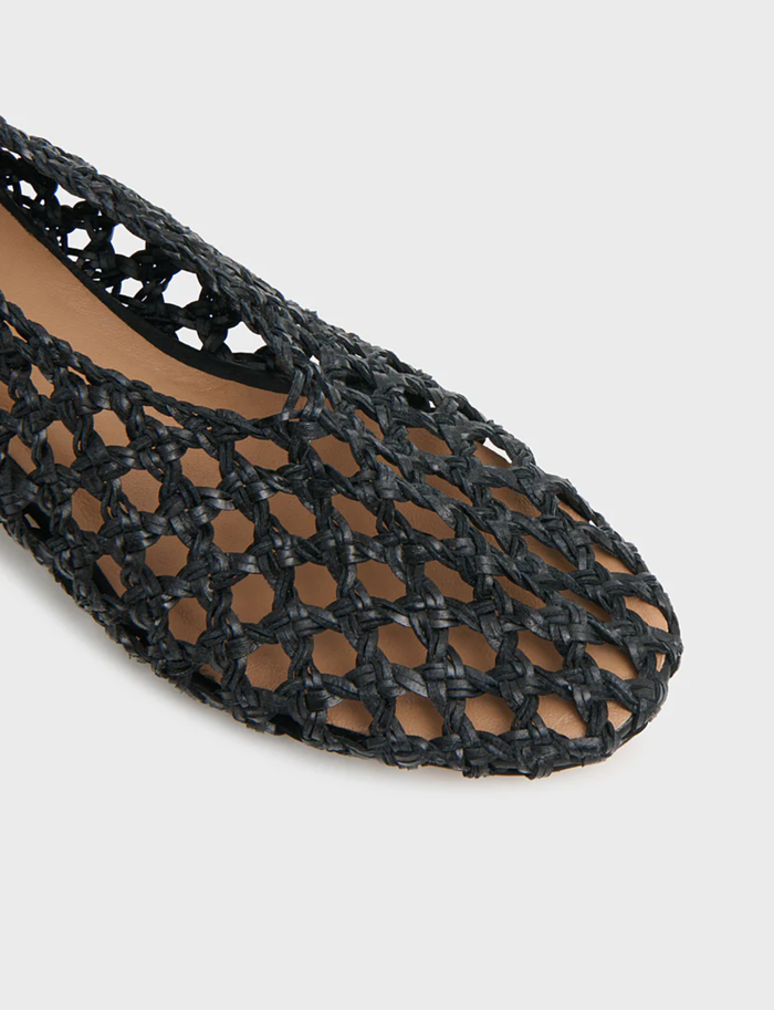 MANSUR GAVRIEL Shoe Woven Ballerina, Black Soho-Boutique