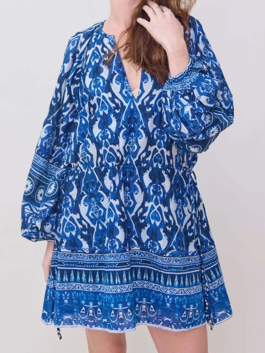 Maria Cher Dress Delancey Vito Short Dress, Blue Vibes Soho-Boutique