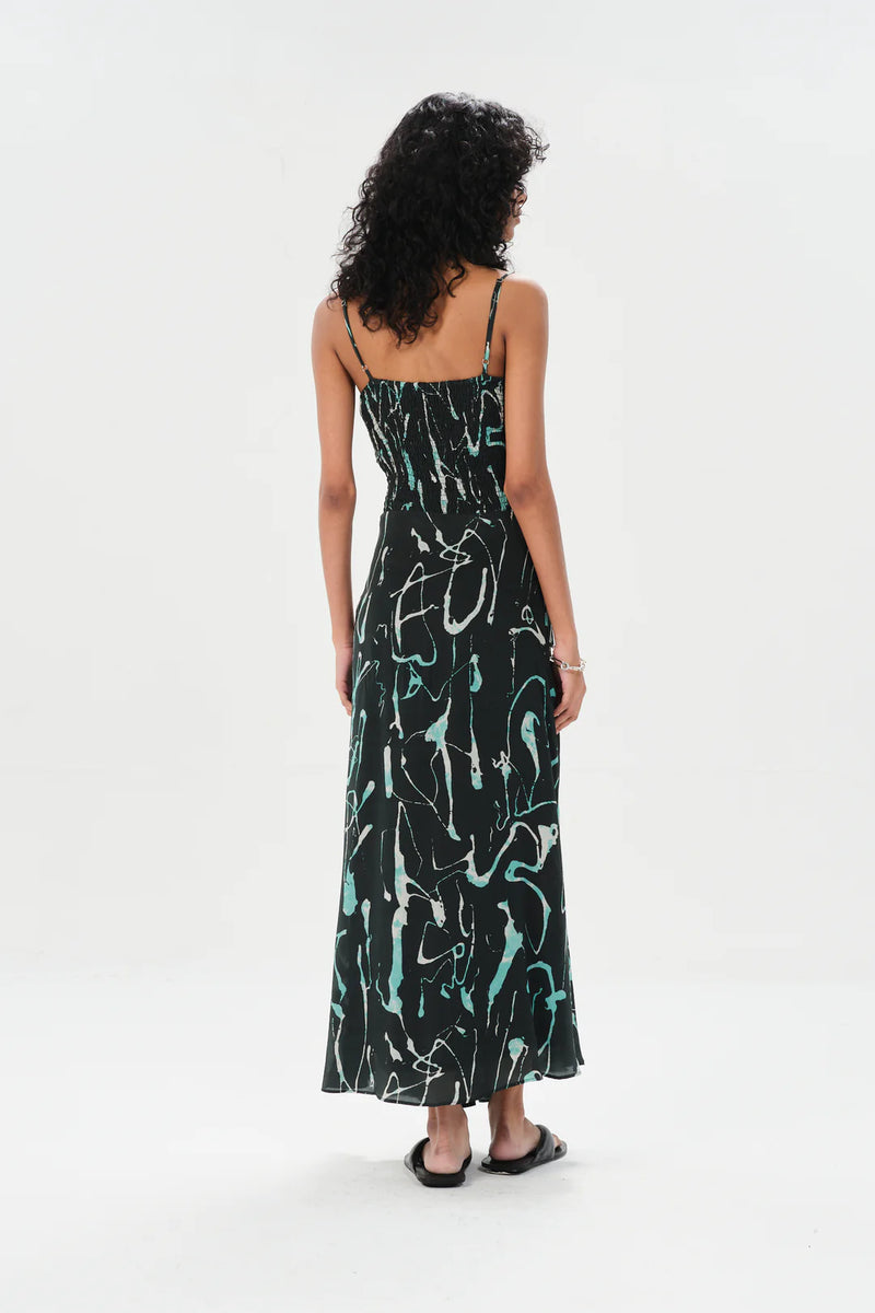 Maria Cher Dresses Castelli Toribia Midi Dress, Green Soho-Boutique