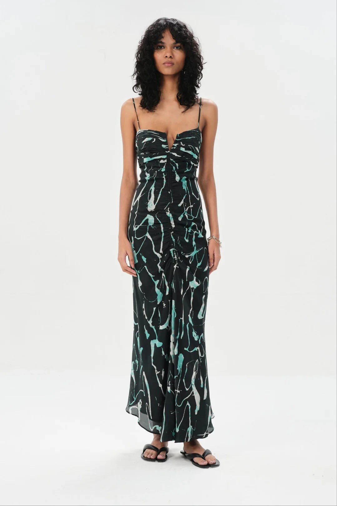 Maria Cher Dresses Castelli Toribia Midi Dress, Green Soho-Boutique