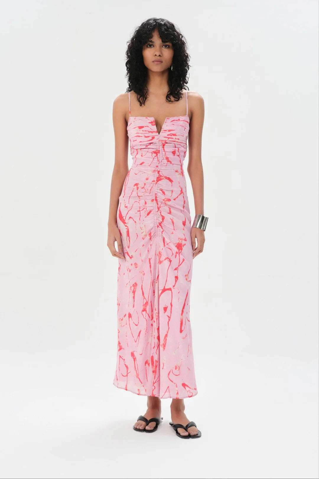 Maria Cher Dresses Castelli Toribia Midi Dress, Pink Soho-Boutique