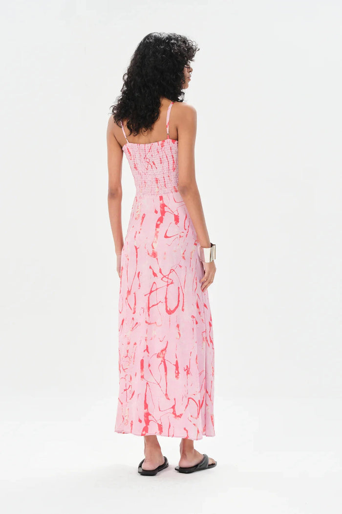 Maria Cher Dresses Castelli Toribia Midi Dress, Pink Soho-Boutique