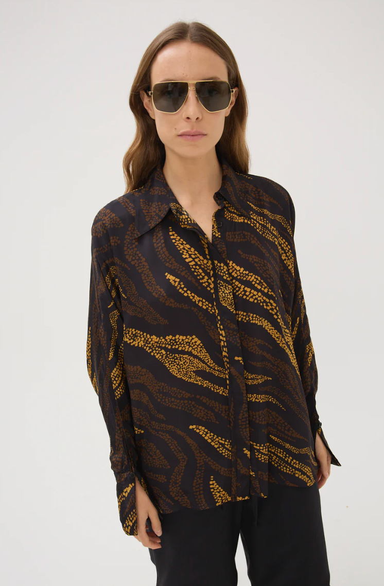 Maria Cher Shirt Bowie Clary Shirt, Brown Soho-Boutique