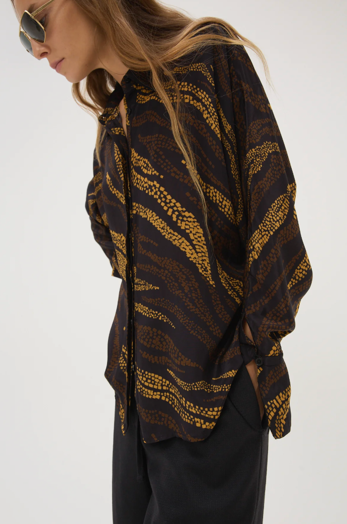 Maria Cher Shirt Bowie Clary Shirt, Brown Soho-Boutique