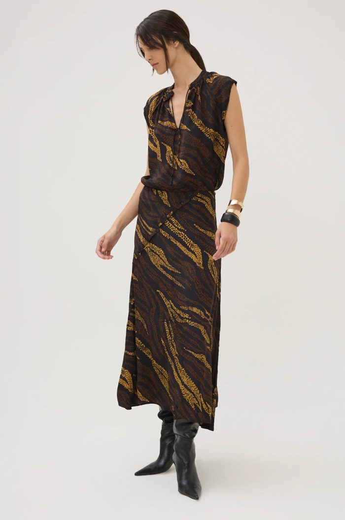 Maria Cher Skirt Bowie Mara Midi Skirt, Brown Soho-Boutique