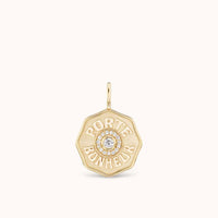 Marlo Laz Fine Jewelry Raised Gold Mini Diamond Halo Porte Bonheur Soho-Boutique