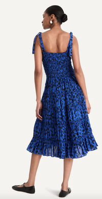 Merlette Dress Galet Dress, Cobalt Ink Floral Soho-Boutique