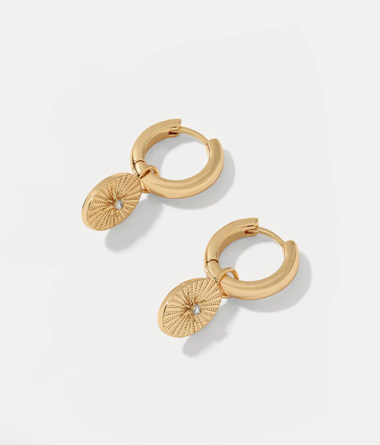 MIRANDA FRYE Earrings Amanda Huggies, Gold Soho-Boutique