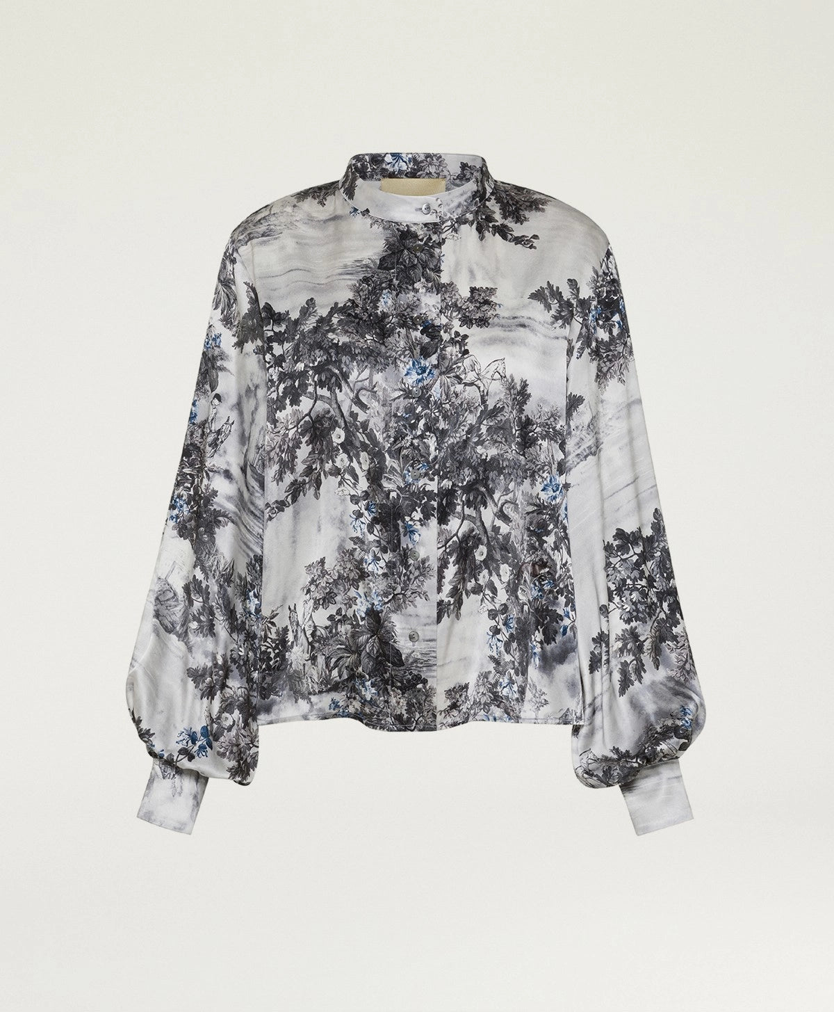Momoni Blouse Agatha Shirt, Silver Multicolor Soho-Boutique