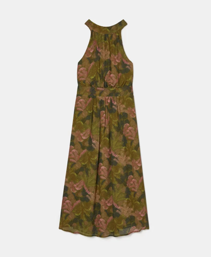 Momoni Dress Aretha Dress, Verde Rosa Soho-Boutique