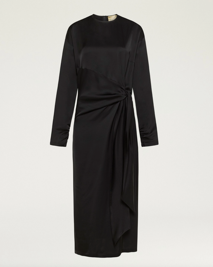 Momoni Dress Lotus Dress, Nero Soho-Boutique