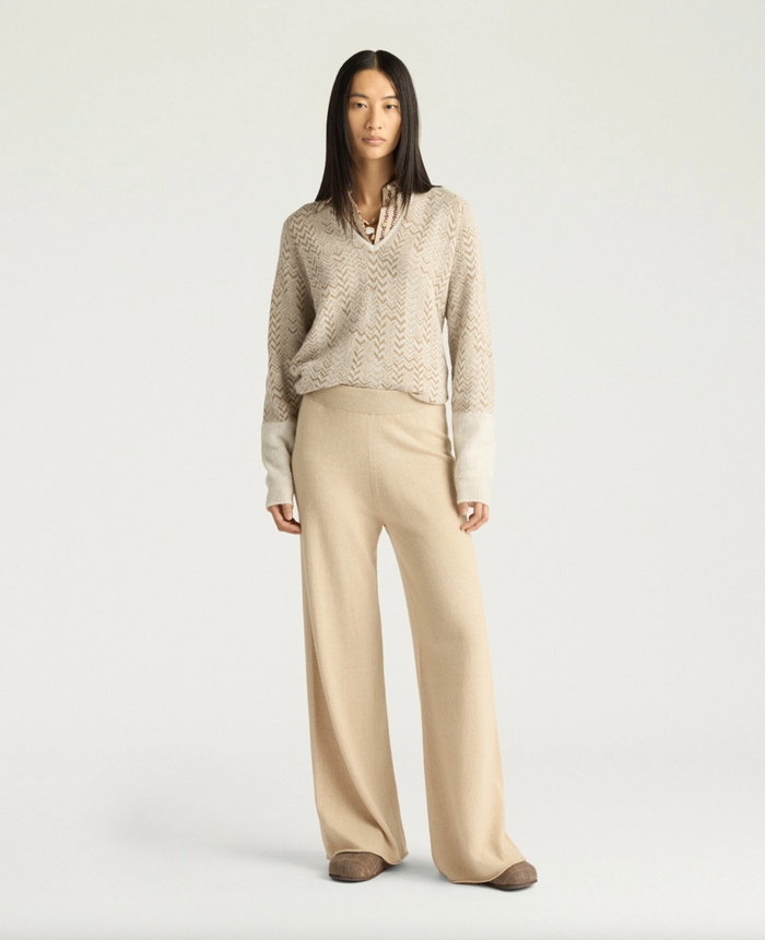 Momoni Pant Caramel Knit Pant, Sabbia Soho-Boutique