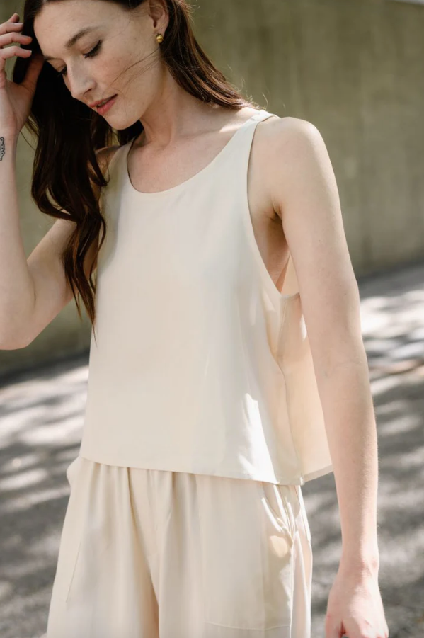 Natalie Busby Tank The Essential Tank, Ivory Soho-Boutique