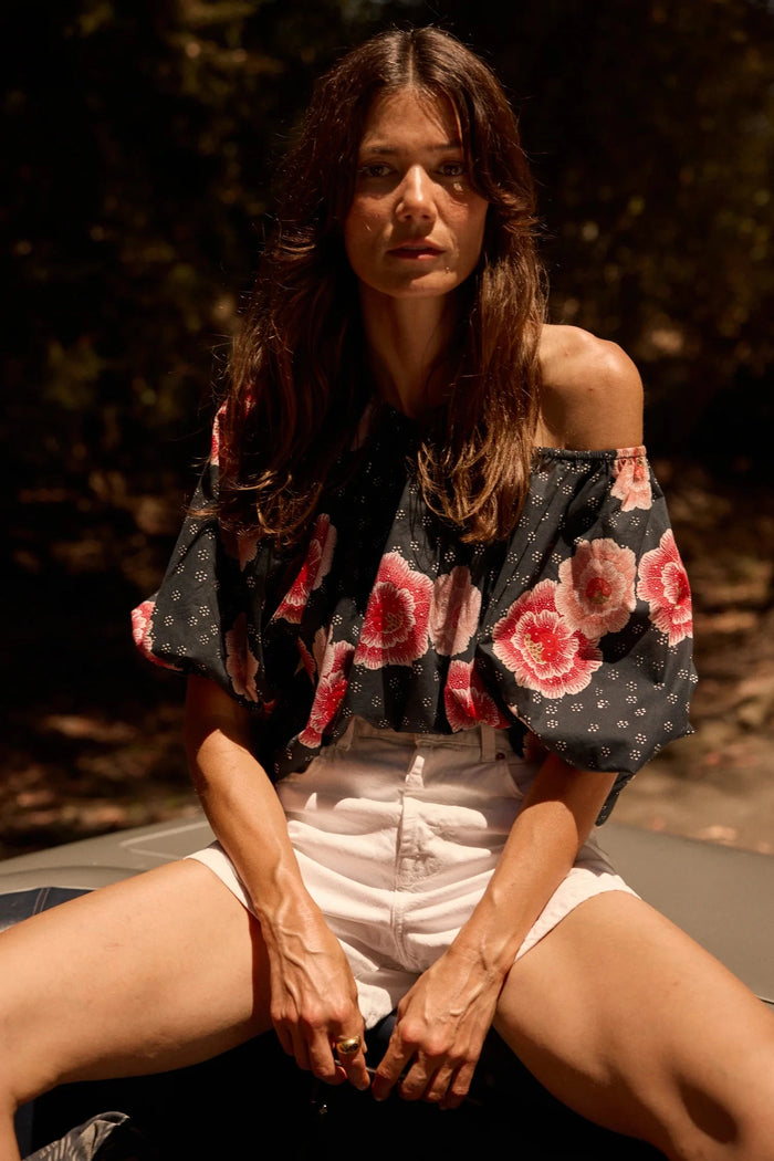 Natalie Martin Blouse Ella Top, Poppy Indigo Soho-Boutique