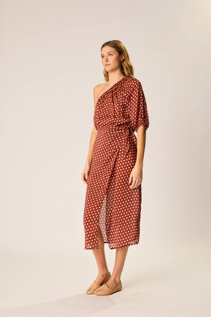 Natalie Martin Blouse Erin Top, Polka Dot Cappuccino Soho-Boutique