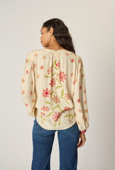 Natalie Martin Blouse Tolan Shirt, Starflower Cream Soho-Boutique