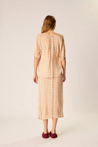 Natalie Martin Blouse Violet Top, Polka Dot Crema Soho-Boutique