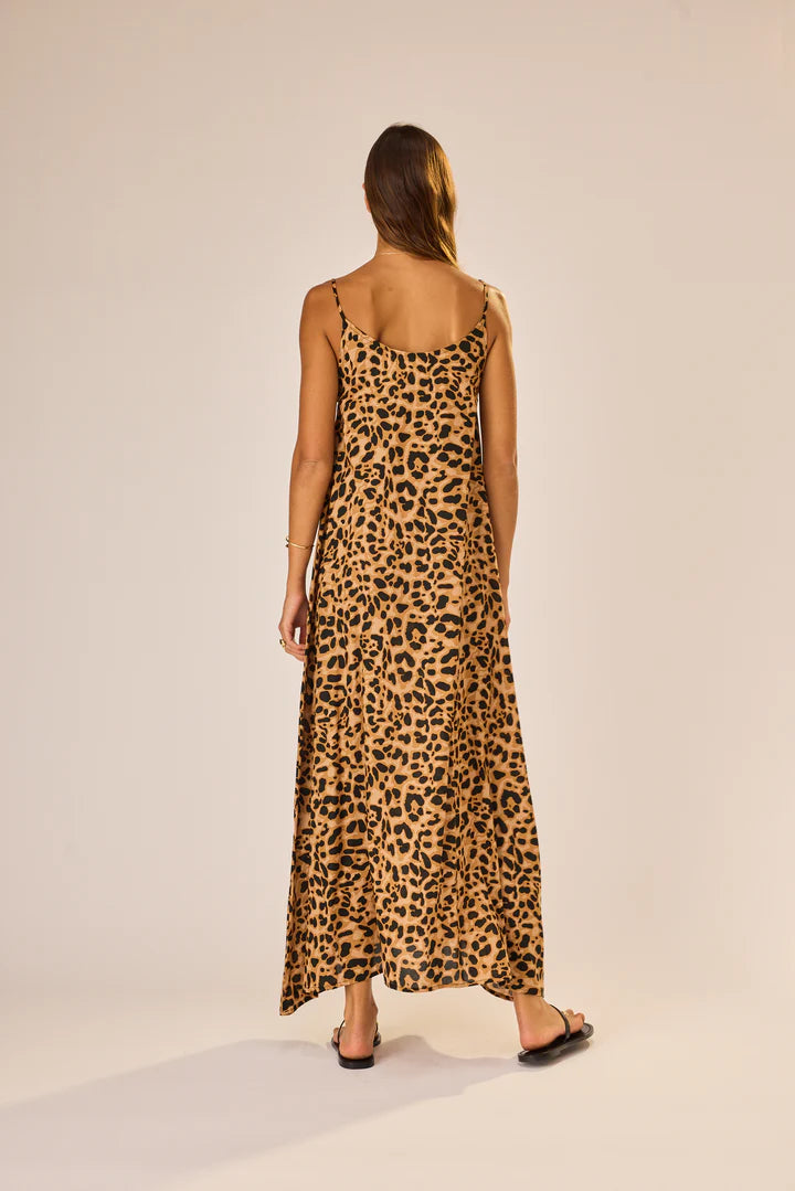 Natalie Martin Dress Heather Maxi, Leopard Soho-Boutique