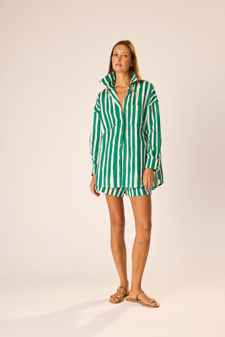 Natalie Martin Shorts Jasper Short, Batik Stripe Lawn Soho-Boutique