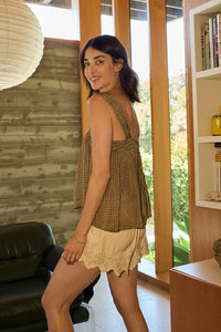 Natalie Martin Shorts Jasper Short, Cream Silk Embroidery Soho-Boutique