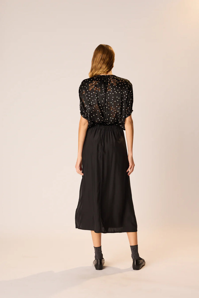 Natalie Martin Skirt Anita Skirt, Black Silk Soho-Boutique