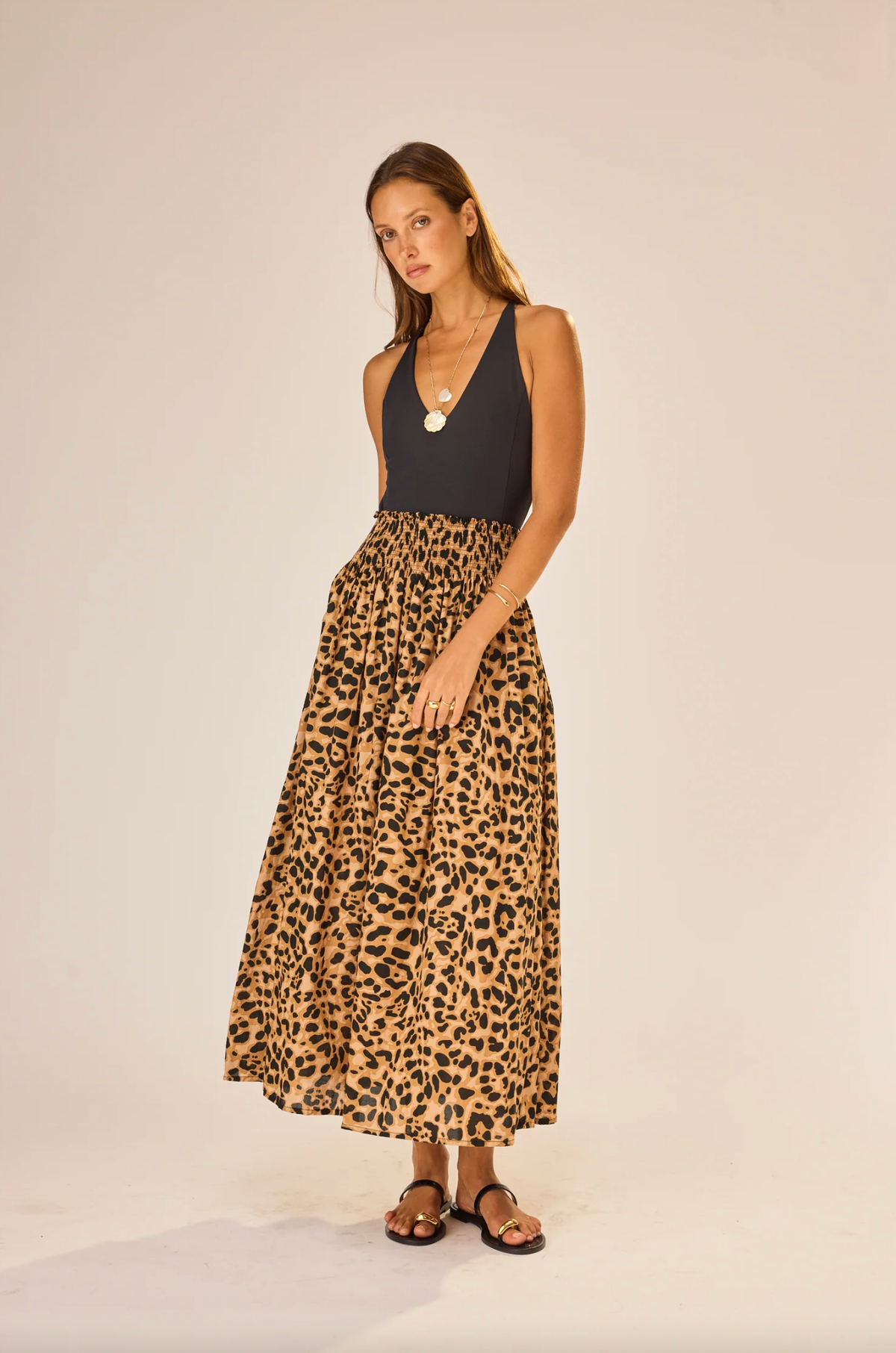 Natalie Martin Skirt Bella Skirt, Leopard Cotton Soho-Boutique