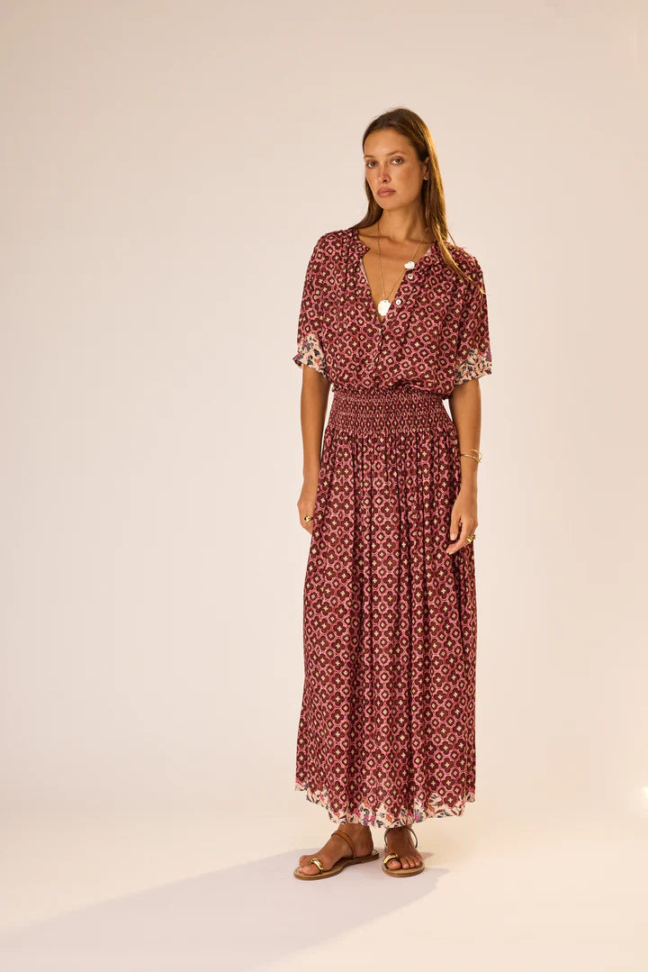 Natalie Martin Skirt Bella Skirt, Mosaic Spice Soho-Boutique