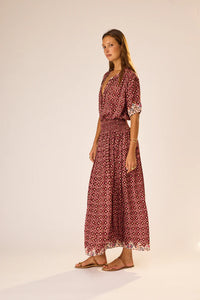 Natalie Martin Skirt Bella Skirt, Mosaic Spice Soho-Boutique