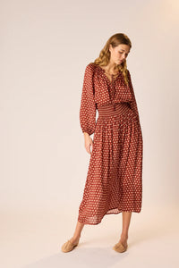 Natalie Martin Skirt Bella Skirt, Polka Dot Cappuccino Soho-Boutique