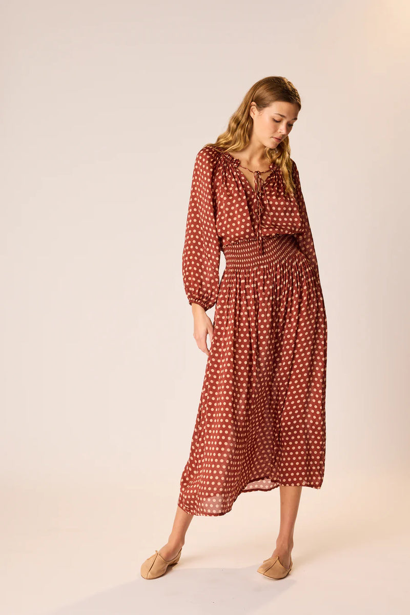 Natalie Martin Skirt Bella Skirt, Polka Dot Cappuccino Soho-Boutique