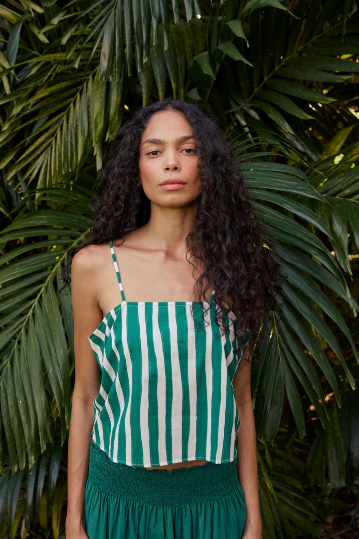 Natalie Martin Tank Fern Cami, Batik Stripe Lawn Soho-Boutique
