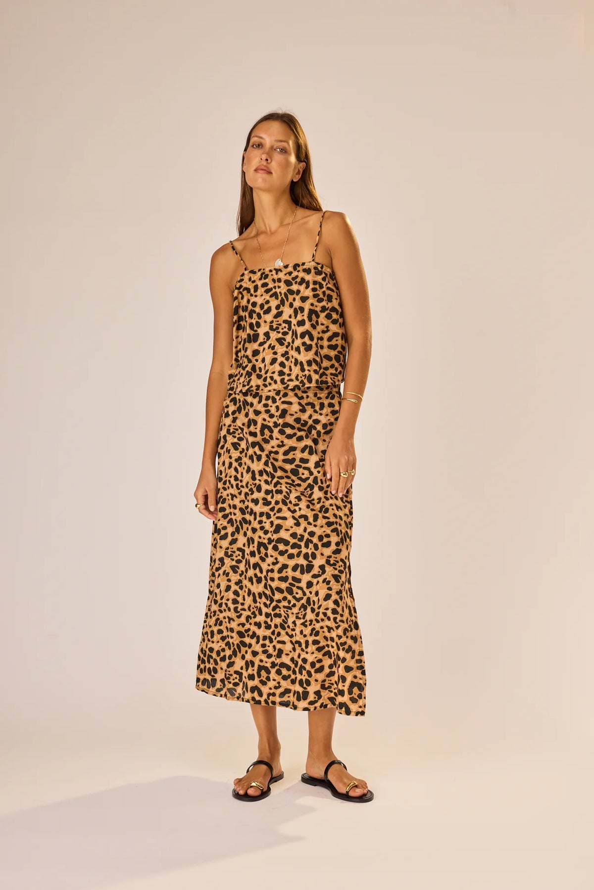 Natalie Martin Tank Fern Cami, Leopard Soho-Boutique