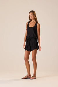 Natalie Martin Tank Lenore Tank Top, Black Silk Soho-Boutique