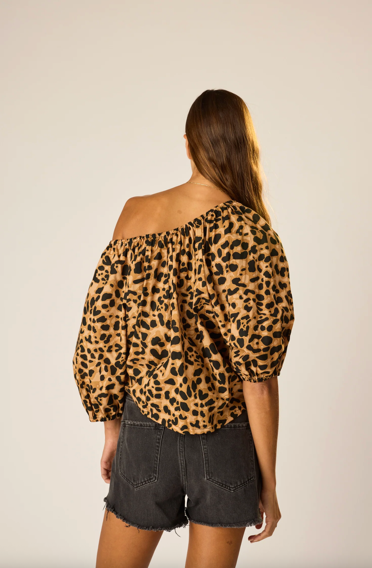 Natalie Martin Top Ella Top, Leopard Cotton Soho-Boutique