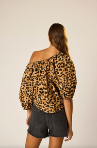 Natalie Martin Top Ella Top, Leopard Cotton Soho-Boutique
