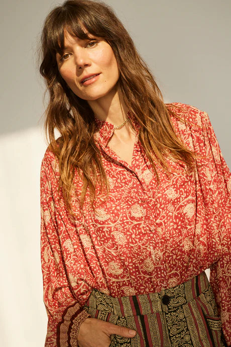 Natalie Martin Top Iris Top, Water Lily Terracotta Soho-Boutique