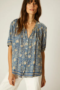 Natalie Martin Violet Top, Water Lily Blue Soho-Boutique