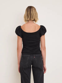 NATION LA Shirt Angelica Top, Jet Black Soho-Boutique