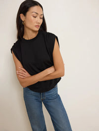 NATION LA Shirt Frankie Muscle Tee, Jet Black Soho-Boutique