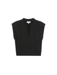 NATION LA Shirt Lenon Crewneck Sweatshirt, Jet Black Soho-Boutique