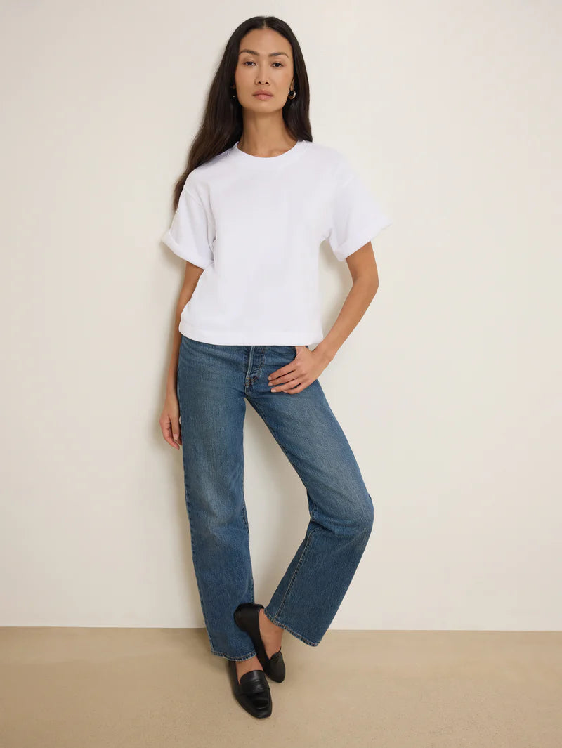 NATION LA T-Shirt Bane Sweatshirt Tee, White Soho-Boutique