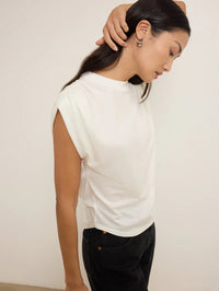 NATION LA T-Shirt Frankie Muscle Tee, Porcelain Soho-Boutique
