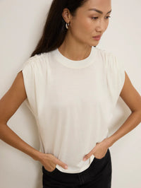 NATION LA T-Shirt Frankie Muscle Tee, Porcelain Soho-Boutique