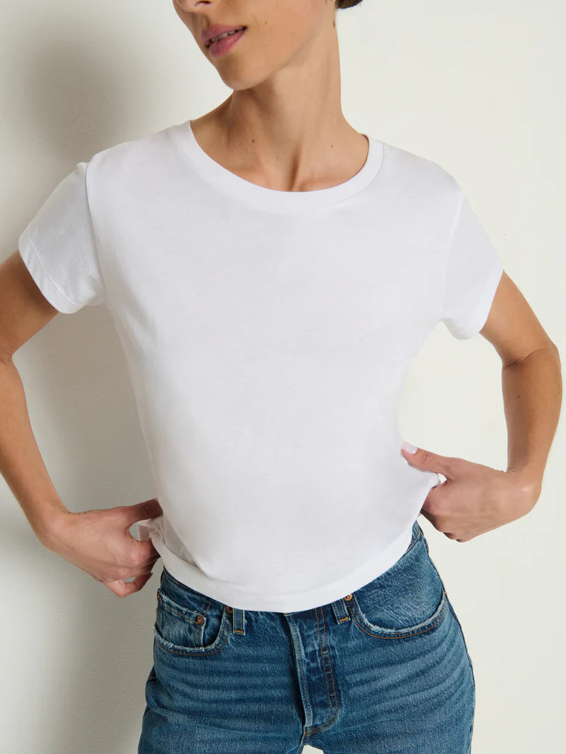 NATION LA T-Shirt Goldie Boxy Crew, White Soho-Boutique