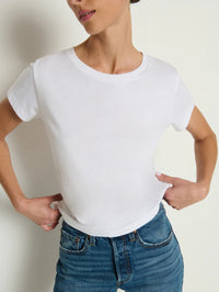 NATION LA T-Shirt Goldie Boxy Crew, White Soho-Boutique