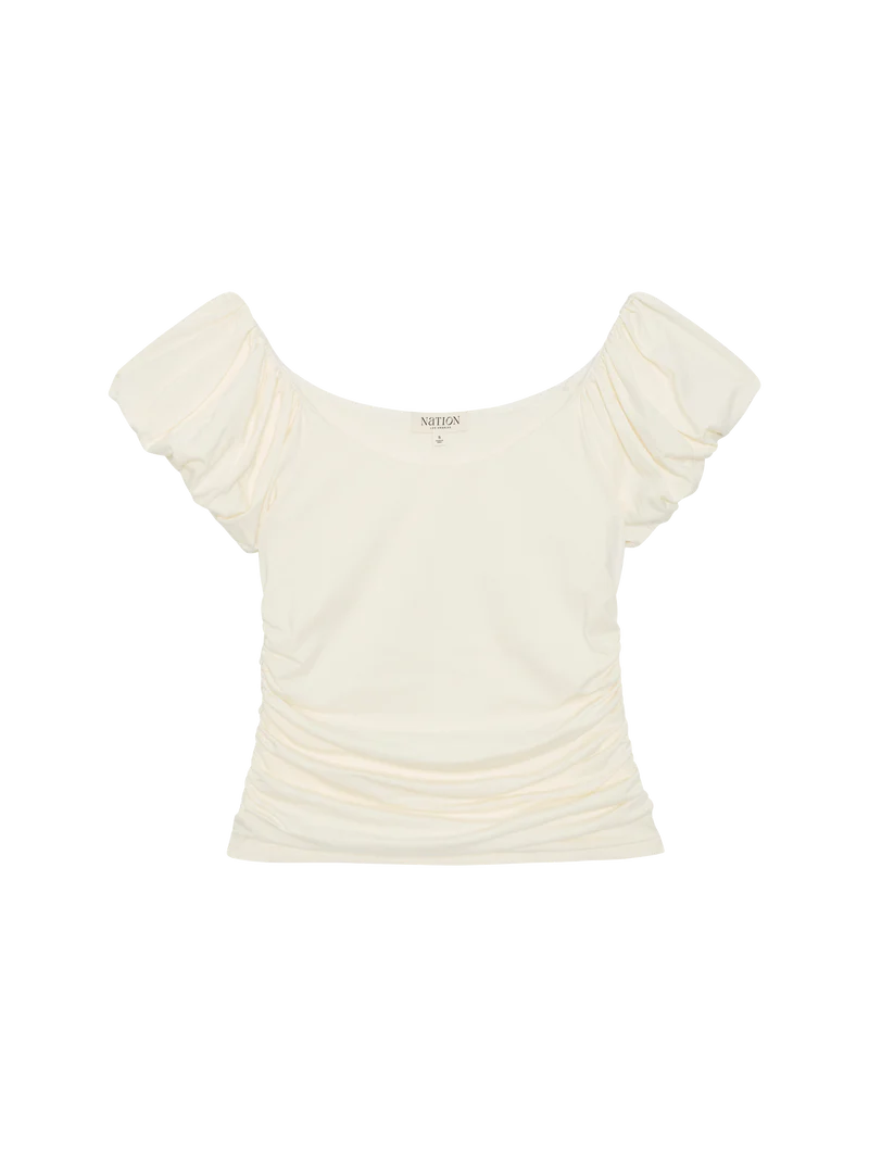 NATION LA Top Angelica Top, Porcelain Soho-Boutique
