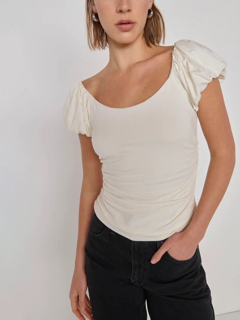 NATION LA Top Angelica Top, Porcelain Soho-Boutique