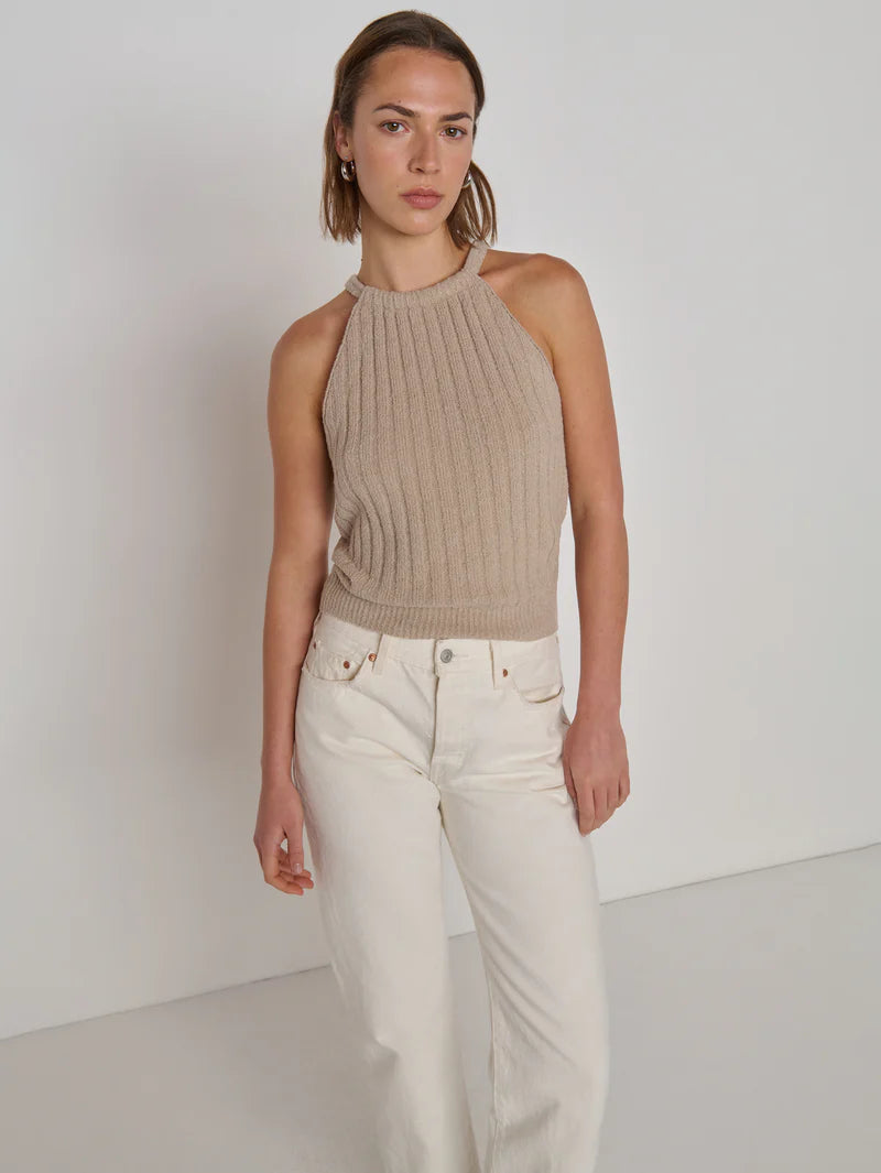 NATION LA Top Auburn Sweater Top, Feather Soho-Boutique