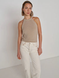 NATION LA Top Auburn Sweater Top, Feather Soho-Boutique