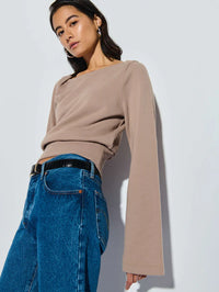 NATION LTD Darlene Sweatshirt, Mushroom Soho-Boutique